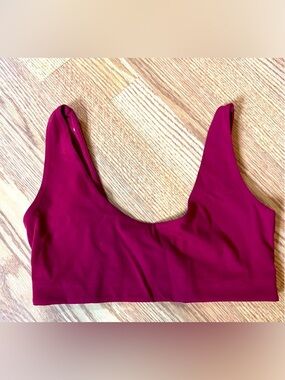 Free People Movement Never Better Scoop Neck Crop Cami in Deep Mulberry Size L